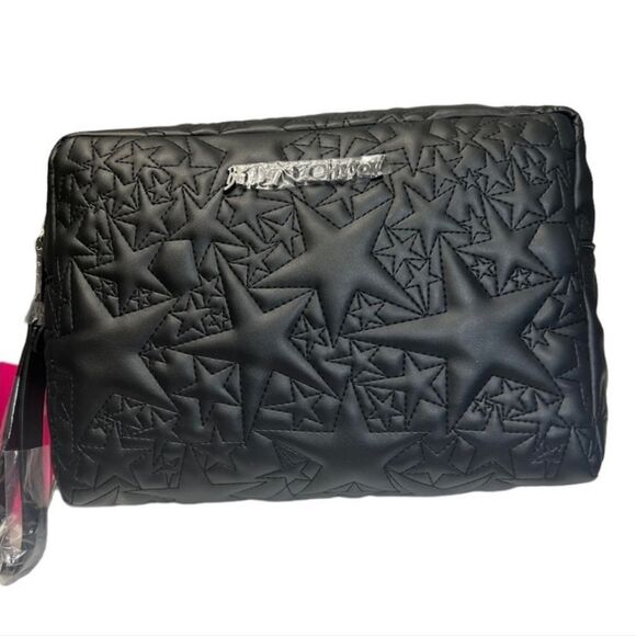Betsey Johnson Stars Quilted Cosmetic Case- Black - Picture 3 of 11